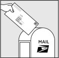 3. Asegúrese de poner un sello en el sobre antes de enviarlo.